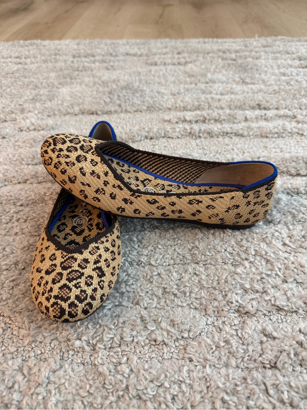 EUC Rothy’s women’s Size 6 Leopard Ballet Flats